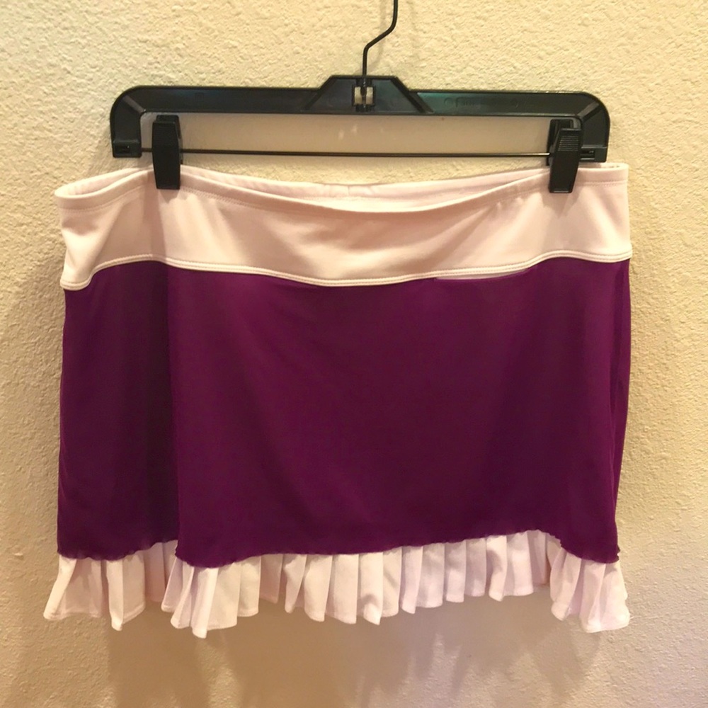 JoFit purple mesh overlay tennis skirt / skort